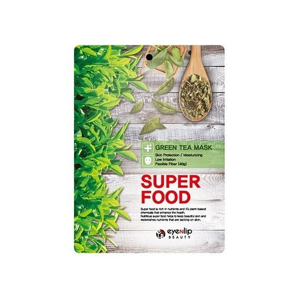 Eyenlip, Super Food, maska w płachcie z ekstraktem z zielonej herbaty, 23ml