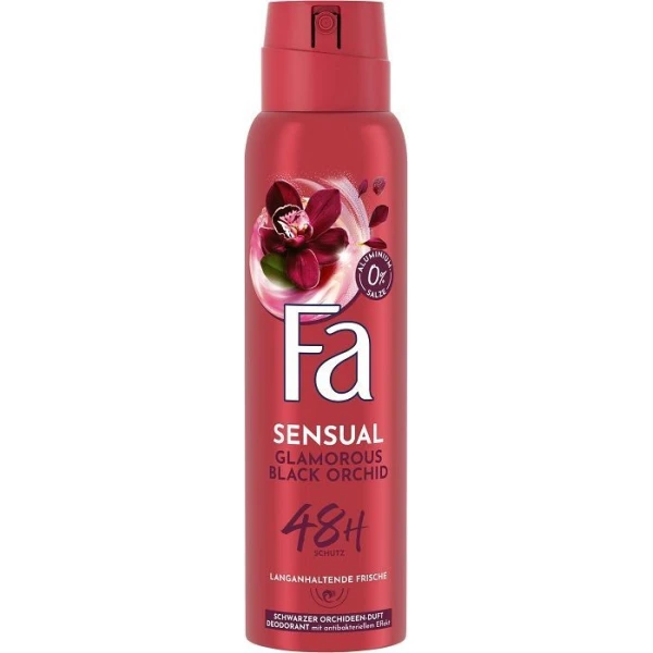 FA, dezodorant w sprayu, Sensual Glamorous Black Orchid, 150ml