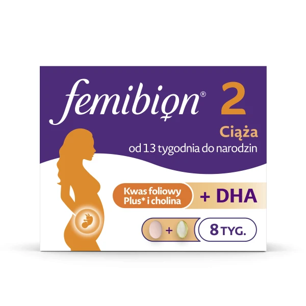 Femibion 2, Ciąża 13-40 tydzień, 56 tabletek i 56 kapsułek