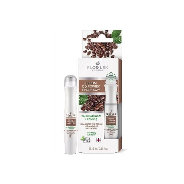 Flos-Lek Pharma, serum do powiek i pod oczy, świetlik i kofeina, 15ml