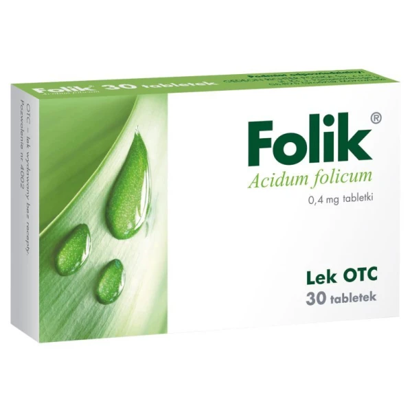 Folik 0,4mg, 30 tabletek