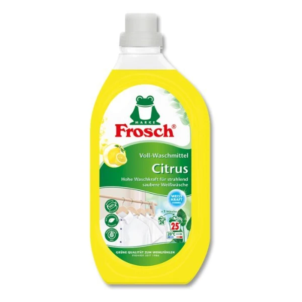 Frosch, płyn do prania tkanin białych, cytrynowy, 1,5l