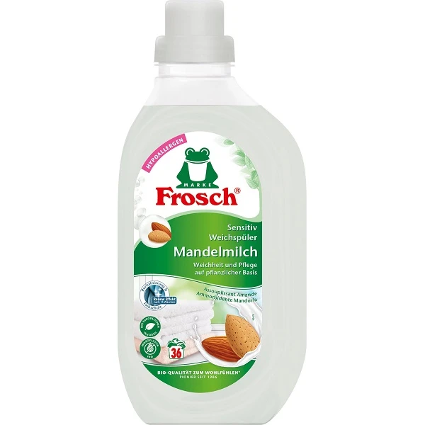 Frosch Baby, płyn do płukania ubranek dziecięcych, z mleczkiem migdałowym, hipoalergiczny, 900ml