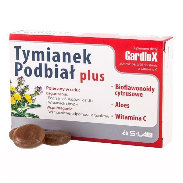 Gardlox Tymianek i Podbiał Plus, 24 pastylki do ssania