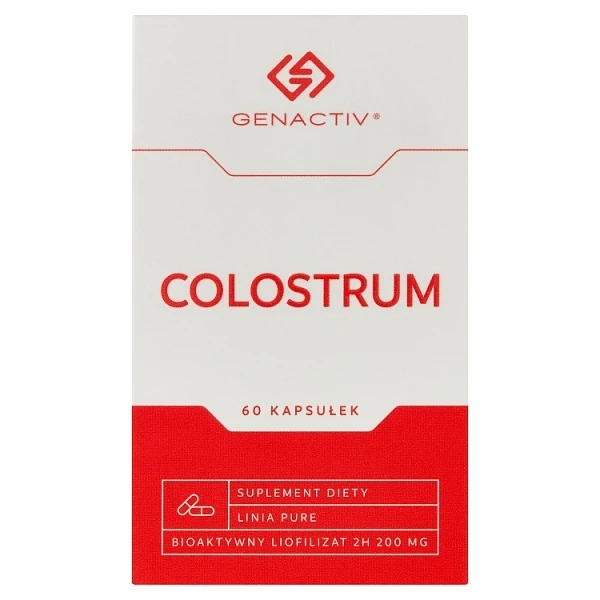 Genactiv Colostrum, dla dorosłych i dzieci po 3 roku życia, 60 kapsułek