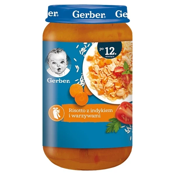 Gerber, risotto z indykiem i warzywami, po 12 miesiącu, 250g