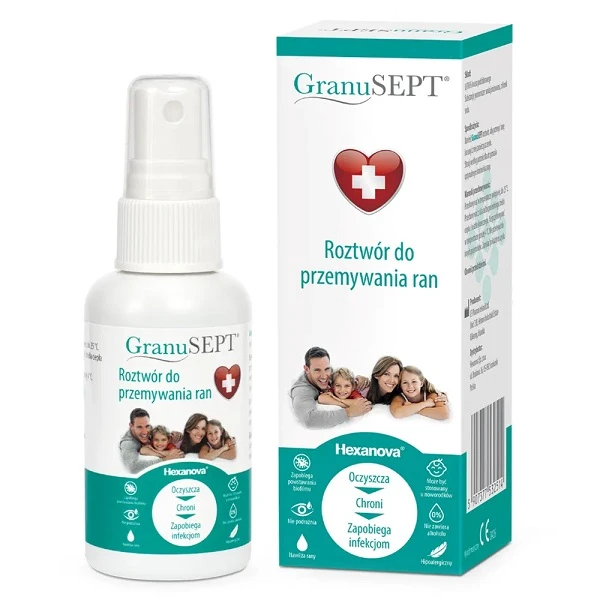 GranuSept, roztwór do przemywania ran, spray, 60ml