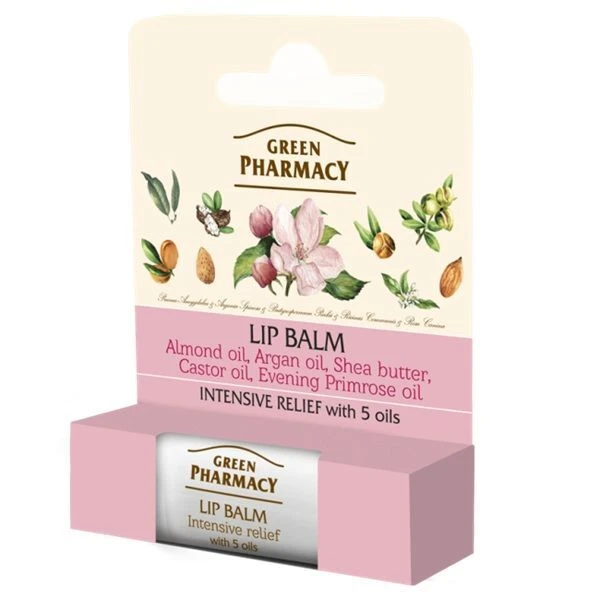 Green Pharmacy, balsam do ust, intensywnie zmiękczający, SPF 10, 3,6g