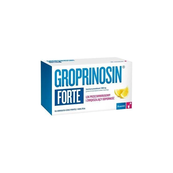 Groprinosin Forte 1000mg, granulat, smak cytrynowy, po 1 roku życia, 30 saszetek