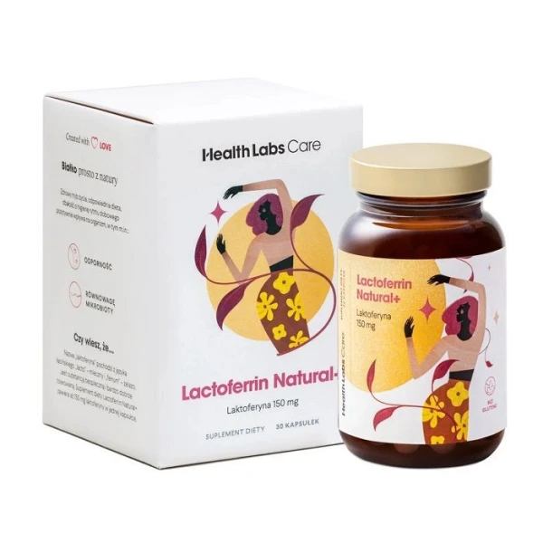 Health Labs Care, Lactoferrin Natural+, laktoferyna 150mg, 30 kapsułek