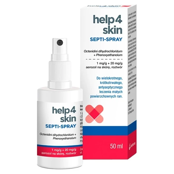 Help4Skin Septi-Spray (1mg/g+20mg/g), aerozol na skórę, 50ml