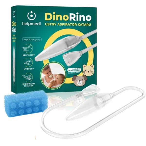 HelpMedi DinoRino, ustny aspirator kataru, od urodzenia, 1 opakowanie