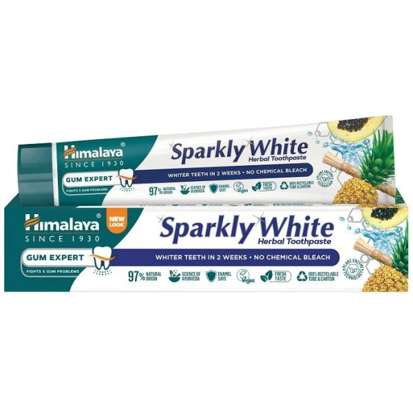 Himalaya, pasta do zębów Sparkly White, wybielająca, bez fluoru, 75ml
