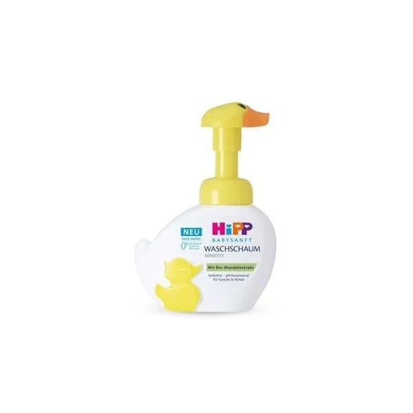 Hipp Babysanft Sensitive, pianka-kaczuszka do mycia twarzy i rąk, od urodzenia, 250ml