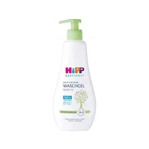 Hipp Babysanft Sensitive, żel do mycia ciała i włosów, od urodzenia, 400ml
