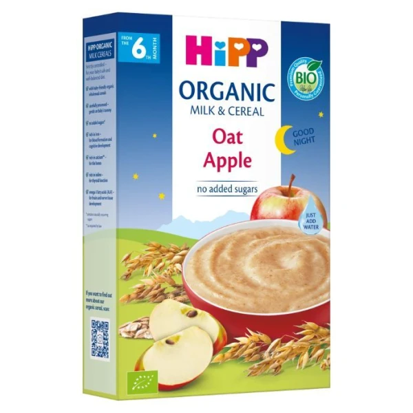 Hipp, kaszka mleczno-zbożowa, Na dobranoc, owsianka z jabłkami, po 6 miesiącu, 250g