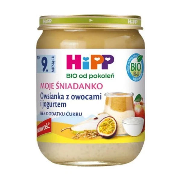 [DATA - 2026-10-31] Hipp, Moje Śniadanko, owsianka z owocami i jogurtem, po 9 miesiącu, 160g