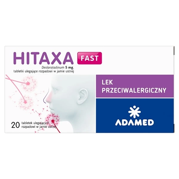 Hitaxa Fast 5mg, 20 tabletek ulegających rozpadowi w jamie ustnej