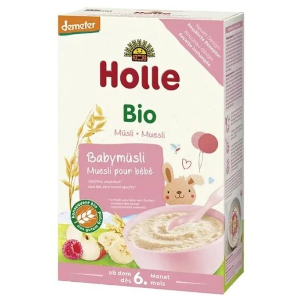 Holle, kaszka muesli Bio z owocami, bezmleczna, po 6 miesiącu, 250g