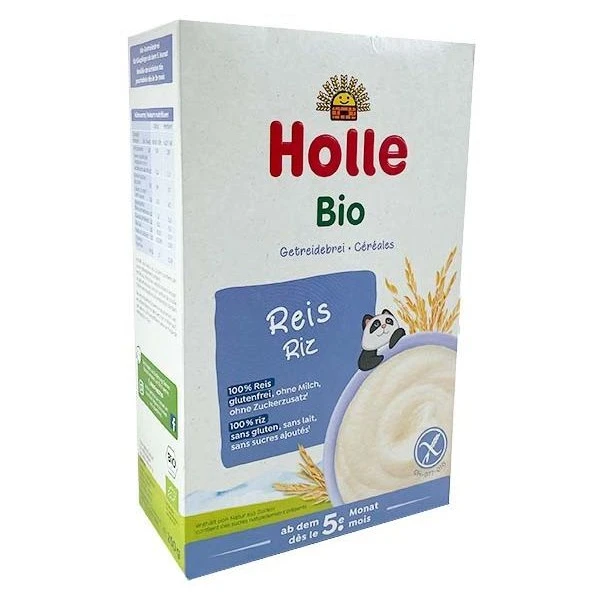 Holle, kaszka ryżowa pełnoziarnista, bezglutenowa, Bio, po 5 miesiącu, 250g