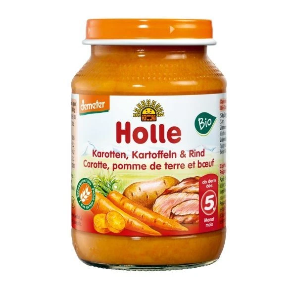 Holle, marchew, ziemniak, wołowina, Bio, po 5 miesiącu, 190g