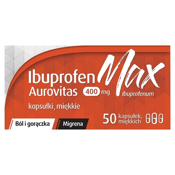 Ibuprofen Max Aurovitas 400mg, 50 kapsułek miękkich