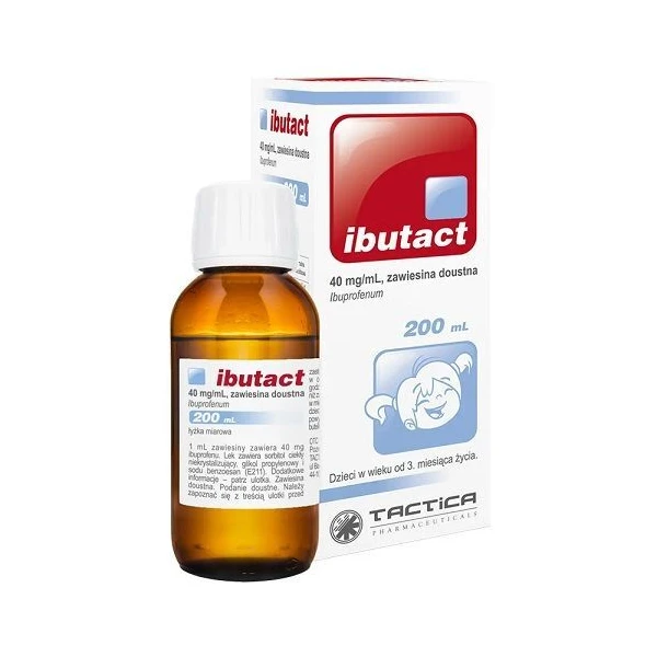 Ibutact 40mg/ml, zawiesina doustna, po 3 miesiącu życia, 200ml
