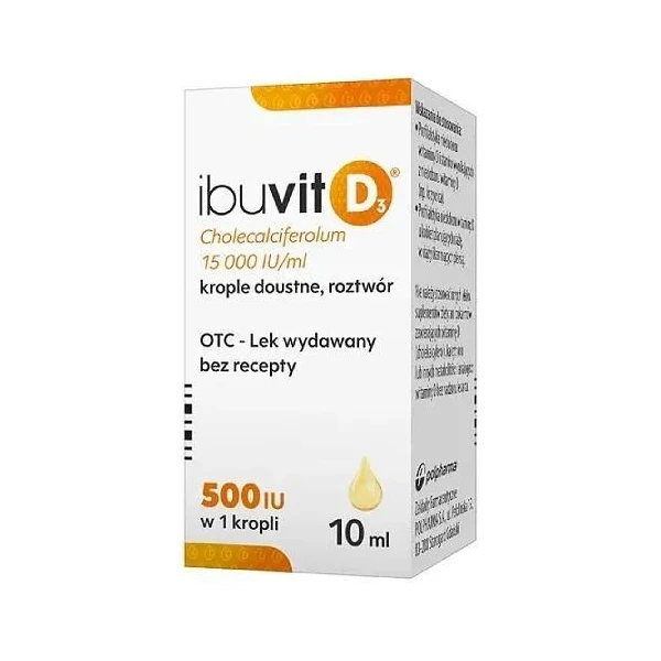Ibuvit D3 15000 IU/ml, krople doustne, 10ml