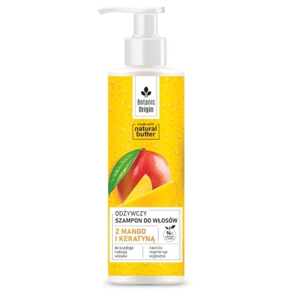 Ideepharm Botanic Origin, szampon odżywczy z mango i keratyną, 300ml