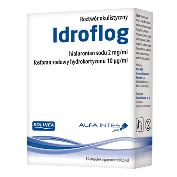 Idroflog, roztwór okulistyczny, 15 ampułek po 0,5ml