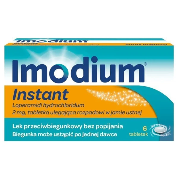 Imodium Instant 2mg, 6 tabletek ulegających rozpadowi w jamie ustnej