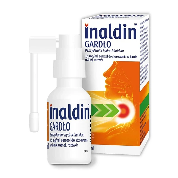 Inaldin Gardło 1,5mg/ml, aerozol do stosowania w jamie ustnej, 30ml