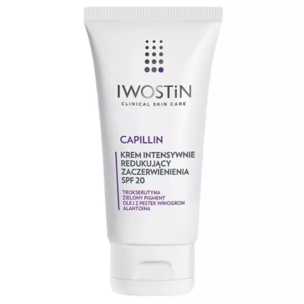 Iwostin Capillin, krem intensywnie redukujący zaczerwienienia SPF20, skóra naczynkowa i nadreaktywna, 50ml