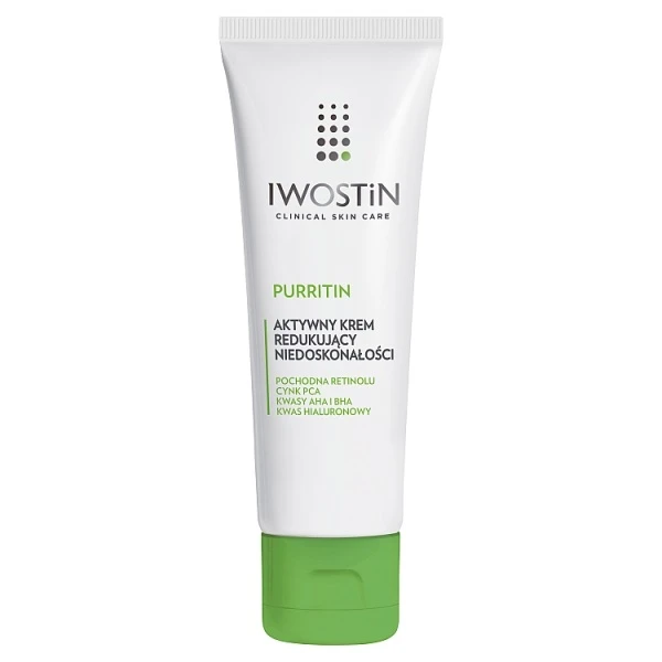 Iwostin Purritin, aktywny krem, skóra tłusta i trądzikowa, 40ml