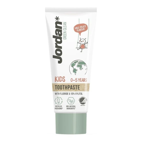 Jordan Green Clean Kids, pasta do zębów dla dzieci w wieku 0-5 lat, 50ml