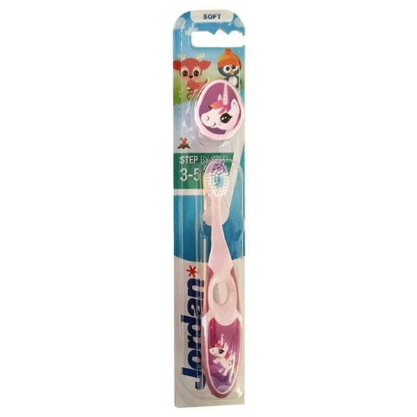 Jordan Step By Step, szczoteczka do zębów, soft, dla dzieci od 3 do 5 lat, 1 sztuka