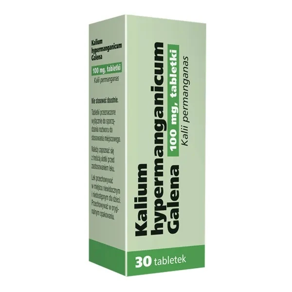 Kalium Hypermanganicum (nadmanganian potasu) 100mg, 30 tabletek