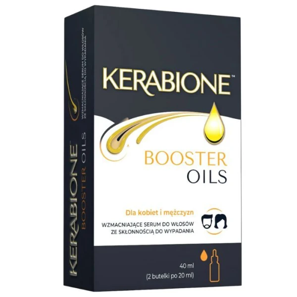 Kerabione Booster Oils, serum do włosów ze skłonnością do wypadania, 2 x 20ml