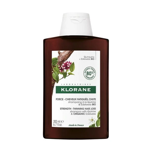 Klorane, szampon z chininą i organiczną szarotką, do włosów ze skłonnością do wypadania, 400ml