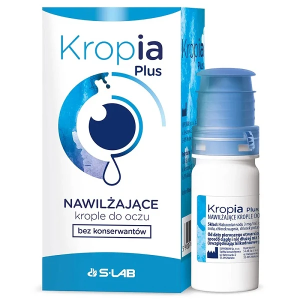 Kropia Plus, nawilżające krople do oczu, 10ml