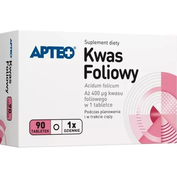 Kwas foliowy, Apteo, 90 tabletek