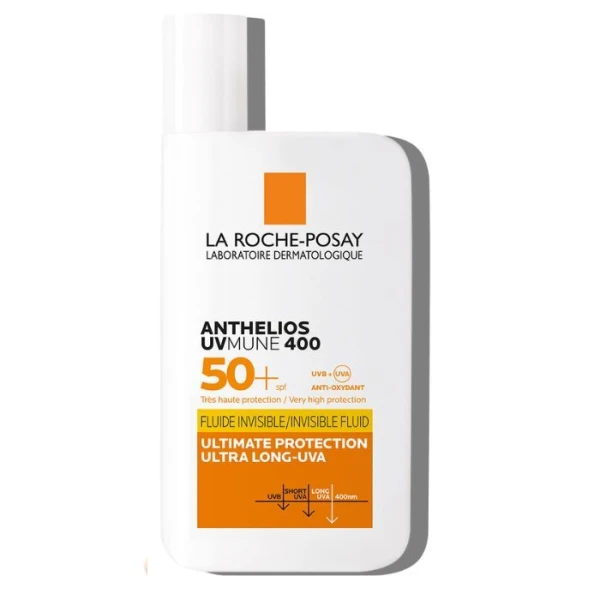 La Roche-Posay Anthelios UV Mune 400, fluid niewidoczny SPF 50+, każdy rodzaj skóry, 50ml
