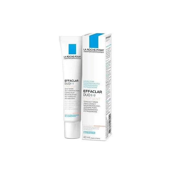 La Roche-Posay Effaclar Duo(+) Unifiant, tonujący krem zwalczający niedoskonałości, zatkane pory, przebarwienia potrądzikowe, 40ml