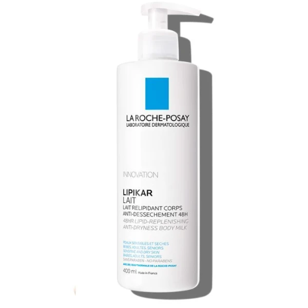 La Roche-Posay Lipikar Lait, nawilżające mleczko do ciała uzupełniające poziom lipidów, dla skóry suchej i szorstkiej, 400ml