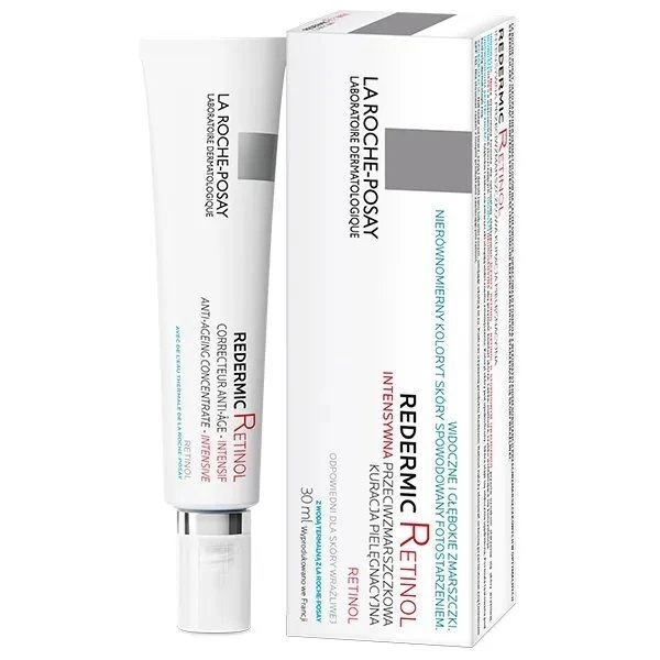 La Roche-Posay Redermic Retinol, krem, intensywna przeciwzmarszczkowa kuracja nawilżająca, 30ml
