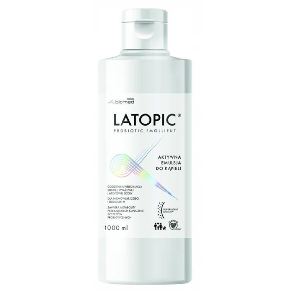 Latopic, aktywna emulsja do kąpieli, skóra atopowa, od urodzenia, 1000ml