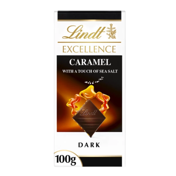 Lindt Excellence Dark, gorzka czekolada, karmel i sól morska, 100g