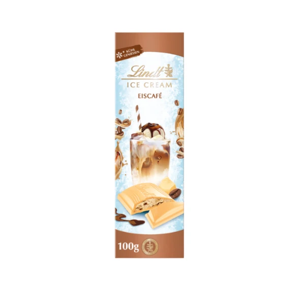 Lindt Slim Ice Cream, biała czekolada z nadzieniem kawowym, 100g