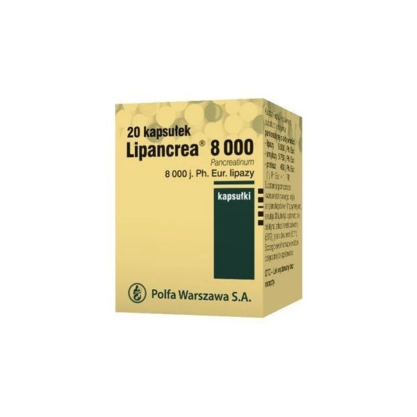 Lipancrea 8000j. Ph.Eur., 20 kapsułek