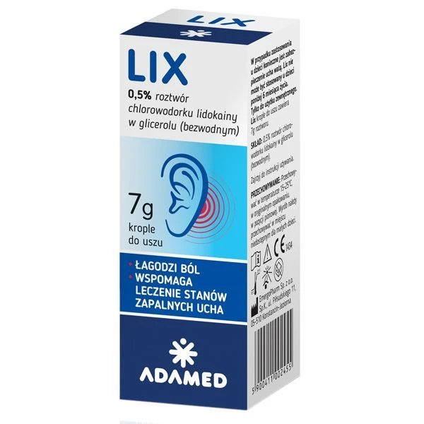 Lix, krople do uszu, 7g